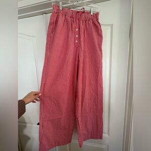 Daily Drills Red and White Striped Pants